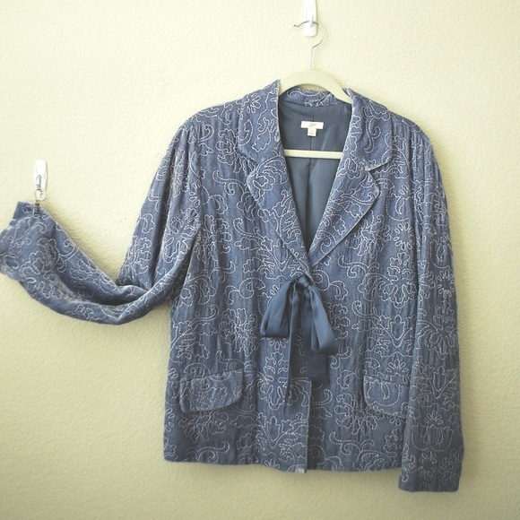J. Jill Tops - J Jill velvet jacket blazer -- size L